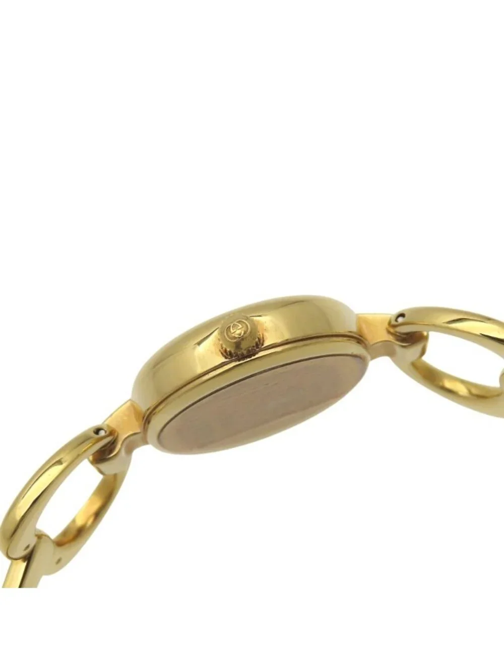 Gucci Quartz Watch Stainless Steel Black Gold Dial